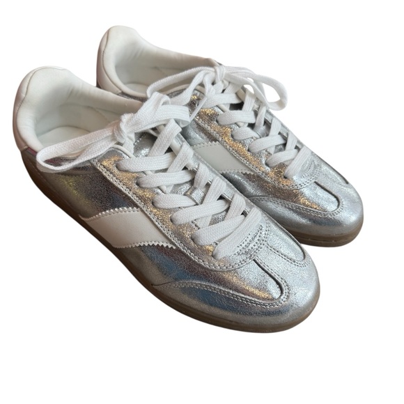 Target Women's 8.5 Spencer Silver Metallic Fashion Sneakers‎ Sporty Memory Foam - Picture 10 of 13